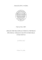 ANALIZA KRETANJA BROJA STANOVA U REPUBLICI HRVATSKOJ I ANALIZA KVALITETE STANOVANJA STANOVNIŠTVA