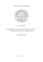MIKROBIOLOŠKA ANALIZA VODE IZ JAVNOG VODOVODA REPUBLIKE HRVATSKE