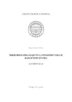 MIKROBIOLOŠKA KAKVOĆA OTPADNIH VODA IZ RAZLIČITH IZVORA