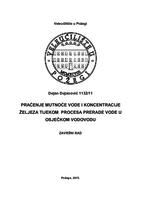 PRAĆENJE MUTNOĆE VODE I KONCENTRACIJE ŽELJEZA TIJEKOM PROCESA PRERADE VODE U OSJEČKOM VODOVODU