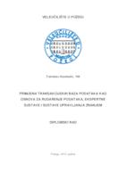 PRIMJENA TRANSAKCIJSKIH BAZA PODATAKA KAO OSNOVE ZA RUDARENJE PODATAKA, EKSPERTNE SUSTAVE I SUSTAVA UPRAVLJANJA ZNANJEM