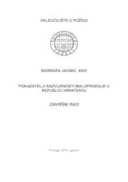 POKAZATELJI RAZVIJENOSTI MALOPRODAJE U REPUBLICI HRVATSKOJ