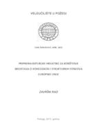 PRIPREMA REPUBLIKE HRVATSKE ZA KORIŠTENJE SREDSTAVA IZ KOHEZIJSKOG I STRUKTURNIH FONDOVA EUROPSKE UNIJE