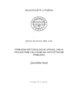 PRIMJENA METODOLOGIJE "UPRAVLJANJE PROJEKTNIM CIKLUSIM" NA HIPOTETSKOM PRIMJERU