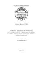 PRIMJENA SREDNJIH VRIJEDNOSTI U ANALIZI POSLOVANJA PODUZEĆA CROATIA OSIGURANJE D.D.