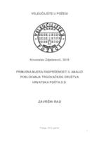 PRIMJENA MJERA RASPRŠENOSTI U ANALIZI POSLOVANJA TRGOVAČKOG DRUŠTVA HRVATSKA POŠTA D.D.