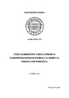 UTJECAJ DIREKTIVE VIJEĆA EUROPE O ZAJEDNIČKOJ OSONOVICI POREZA NA DOBIT NA POSLOVANJE PODUZEĆA