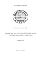 ZNAČAJ KONTNOG PLANA U RAČUNOVODSTVENOM PRAĆENJU POSLOVANJA PODUZETNIKA