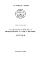 ANALIZA FINANCIJSKIH IZVJEŠTAJA BRODSKO POSAVSKE ŽUPANIJE ZA 2009.GOD.