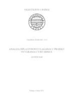 ANALIZA ISPLATIVOSTI ULAGANJA U PROJEKT -  OTVARANJA CVJEĆARNICE