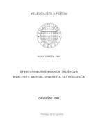 EFEKTI PRIMJENE MODELA TROŠKOVA KVALITETE NA POSLOVNI REZULTAT PODUZEĆA