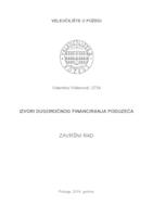 IZVORI DUGOROČNOG FINANCIRANJA PODUZEĆA