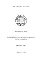 VOJNO ADMINISTRATIVNA ORGANIZACIJA I PRAVO U TURSKOJ