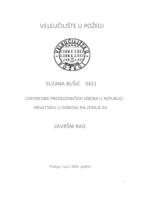 USPOREDBA PREDSJEDNIČKIH IZBORA U REPUBLICI HRVATSKOJ U ODNOSU NA ZEMLJE EU-A