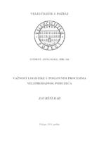 VAŽNOST LOGISTIKE U POSLOVNIM PROCESIMA VELEPRODAJNOG PODUZEĆA