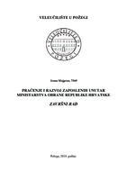 PRAĆENJE I RAZVOJ ZAPOSLENIH UNUTAR MINISTARSTVA OBRANE REPUBLIKE HRVATSKE