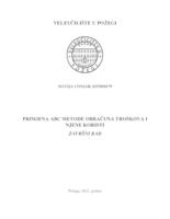 PRIMJENA ABC METODE OBRAČUNA TROŠKOVA I NJENE KORISTI