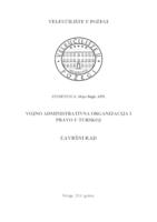 VOJNO ADMINISTRATIVNA ORGANIZACIJA I PRAVO U TURSKOJ