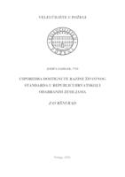 USPOREDBA DOSTIGNUTE RAZINE ŽIVOTNOG STANDARDA U REPUBLICI HRVATSKOJ I ODABRANIM ZEMLJAMA