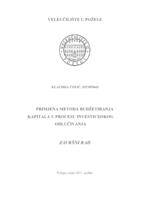 PRIMJENA METODA BUDŽETIRANJA KAPITALA U PROCESU INVESTICIJSKOG ODLUČIVANJA