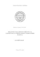 PRAĆENJE SUKLADNOSTI SIROVINA SA ZAHTJEVIMA ZA PROIZVODNJU ENERGETSKIH PLOČICA