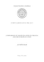 USPOREDBA GRAŠEVINE U HRVATSKOJ I U EUROPSKOJ UNIJI