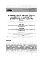 Botanical Characteristics, Toxicity And Control Of Bracken Fern (Pteridium Aquilinum (L.) Kuhn)