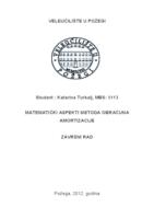 MATEMATIĆKI ASPEKTI METODA OBRAČUNA AMORTIZACIJE