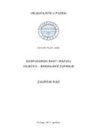 GOSPODARSKI RAST I RAZVOJ OSJEČKO-BARANJSKE ŽUPANIJE