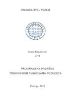 PROGRAMSKA PODRŠKA TRGOVINSKIM FUNKCIJAMA PODUZEĆA