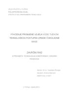 PRAĆENJE PROMJENE UDJELA VODE TJEKOM TEHNOLOŠKOG POSTUPKA IZRADE ČOKOLADNE MASE