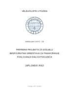 PRIPREMA PROJEKTA ZA DODJELU BESPOVRATNIH SREDSTAVA ZA FINANCIRANJE POSLOVANJA MALOG PODUZEĆA