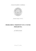 PREHRAMBENA VRIJEDNOST VOĆA I VOĆNIH PRERAĐEVINA