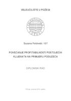 POVEĆANJE PROFITABILNOSTI POSTOJEĆIH KLIJENATA NA PRIMJERU PODUZEĆA