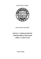 ISKUSTVA U PRERADI SIRUTKE U PREHRAMBENOJ INDUSTRIJI SIRELA U BJELOVARU