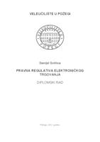 PRAVNA REGULATIVA ELEKTRONIČKOG TRGOVANJA