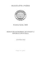 prikaz prve stranice dokumenta INDIKATORI EKONOMSKE AKTIVNOSTI U REPUBLICI HRVATSKOJ