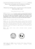prikaz prve stranice dokumenta Percepcija informatike u ustanovama javnog sektora Republike Hrvatske