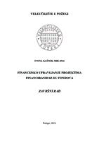 prikaz prve stranice dokumenta FINANCIJSKO UPRAVLJANJE PROJEKTIMA FINANCIRANIH IZ EU FONDOVA
