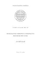 prikaz prve stranice dokumenta DEMOGRAFSKE ODREDNICE I PERSPEKTIVE  REPUBLIKE HRVATSKE