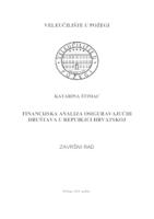 prikaz prve stranice dokumenta FINANCIJSKA ANALIZA OSIGURAVAJUĆIH DRUŠTAVA U REPUBLICI HRVATSKOJ