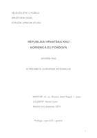 prikaz prve stranice dokumenta REPUBLIKA HRVATSKA KAO KORISNICA EU FONDOVA