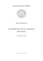 prikaz prve stranice dokumenta OSTAVINSKI POSTUPAK U REPUBLICI HRVATSKOJ