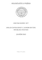 prikaz prve stranice dokumenta ANALIZA ZAPOSLENOSTI U JAVNOM SEKTORU REPUBLIKE HRVATSKE