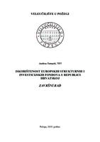 prikaz prve stranice dokumenta ISKORIŠTENOST EUROPSKIH STRUKTURNIH I INVESTICIJSKIH FONDOVA U REPUBLICI HRVATSKOJ