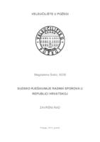 prikaz prve stranice dokumenta SUDSKO RJEŠAVANJE RADNIH SPOROVA U REPUBLICI HRVATSKOJ
