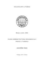 prikaz prve stranice dokumenta VOJNO ADMINISTRATIVNA ORGANIZACIJA I PRAVO U TURSKOJ