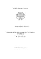 prikaz prve stranice dokumenta ANALIZA EKONOMSKOG RASTA U REPUBLICI  HRVATSKOJ