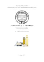 prikaz prve stranice dokumenta Tehnologija ulja i masti : priručnik za vježbe
