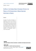 prikaz prve stranice dokumenta THE ROLE OF THE INTERNAL QUALITY ASSURANCE SYSTEM IN THE PROCESS OF RE-ACCREDITATION OF HIGHER EDUCATION INSTITUTIONS IN CROATIA